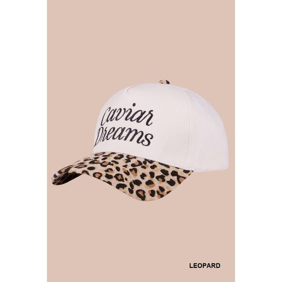 Zenana Outfitters White and Leopard Print Hat - Picture 2 of 4